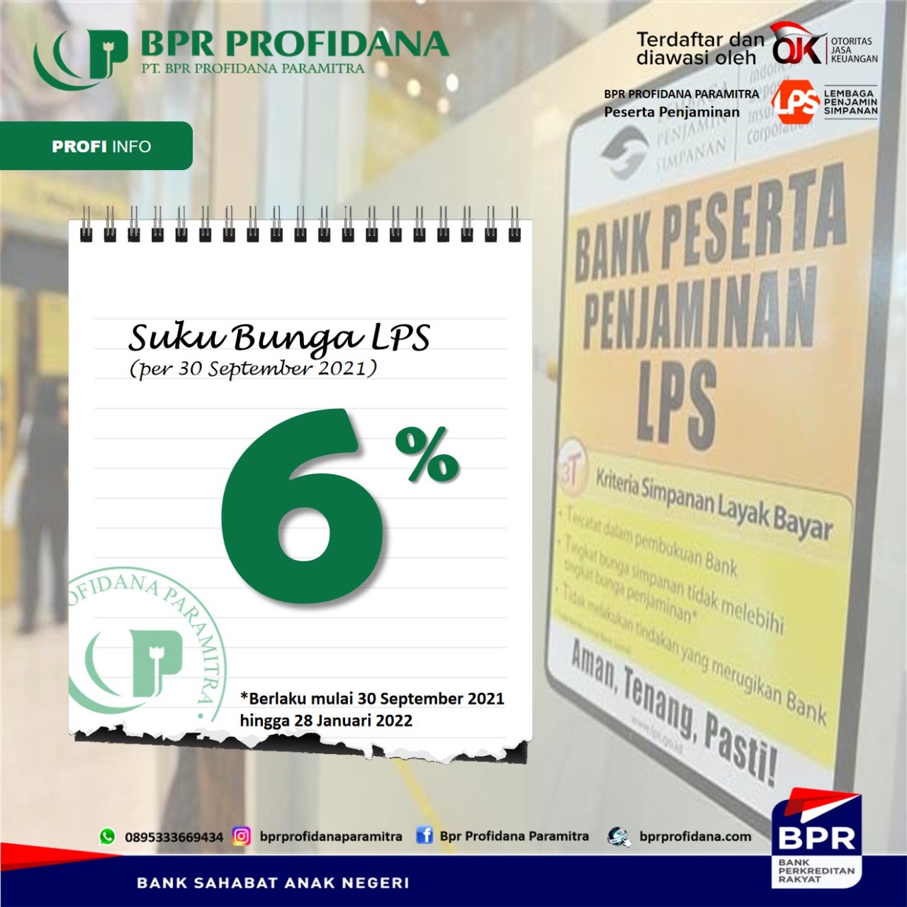 Tingkat Bunga Penjaminan LPS 2021